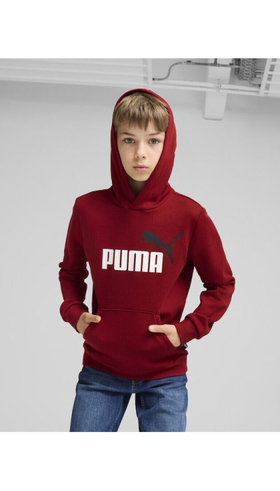 Puma Παιδική Μπλούζα Φούτερ με Κουκούλα Μπορντώ