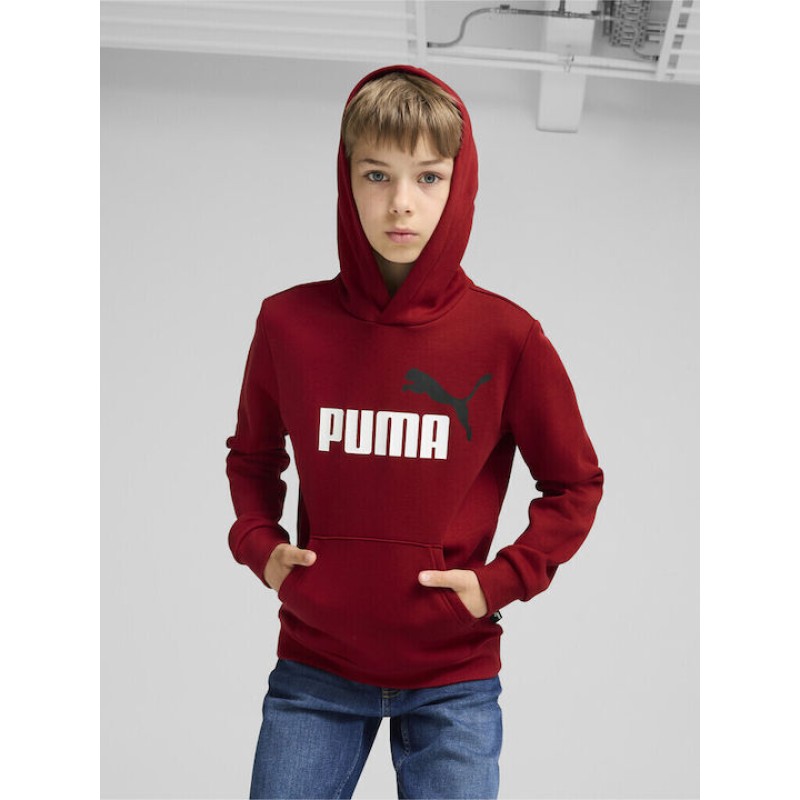 Puma Παιδική Μπλούζα Φούτερ με Κουκούλα Μπορντώ Puma Παιδική Μπλούζα Φούτερ με Κουκούλα Μπορντώ