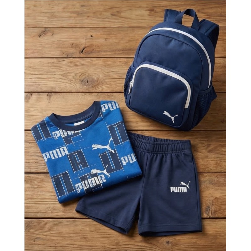 Puma Μπεμπέ σετ μπλούζα και σορτς Mini Cats μπλε