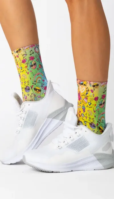Vasiliki Rainbow Κάλτσες Performance με print