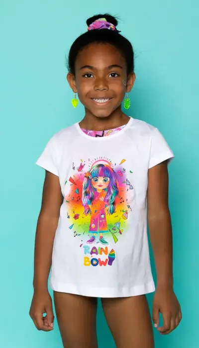 Vasiliki Rainbow Παιδική κοντομάνικη μπλούζα