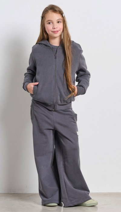 BodyTalk Παιδική παντελόνα φαρδυά "Fuzzy MiniMe" γκρι