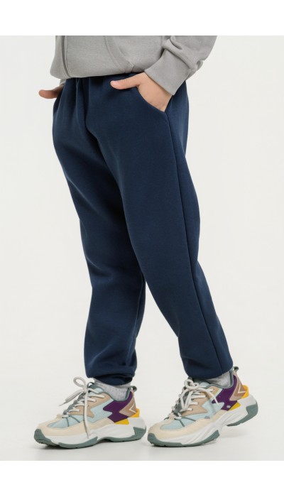 BodyTalk Παιδικό παντελόνι φούτερ με λάστιχο μπλε