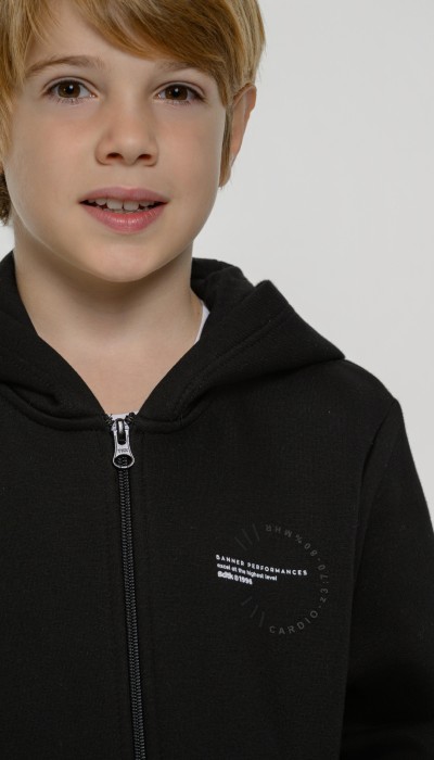 BodyTalk Παιδική ζακέτα με κουκούλα μαύρη
