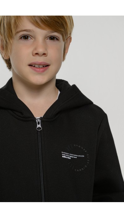 BodyTalk Παιδική ζακέτα με κουκούλα μαύρη