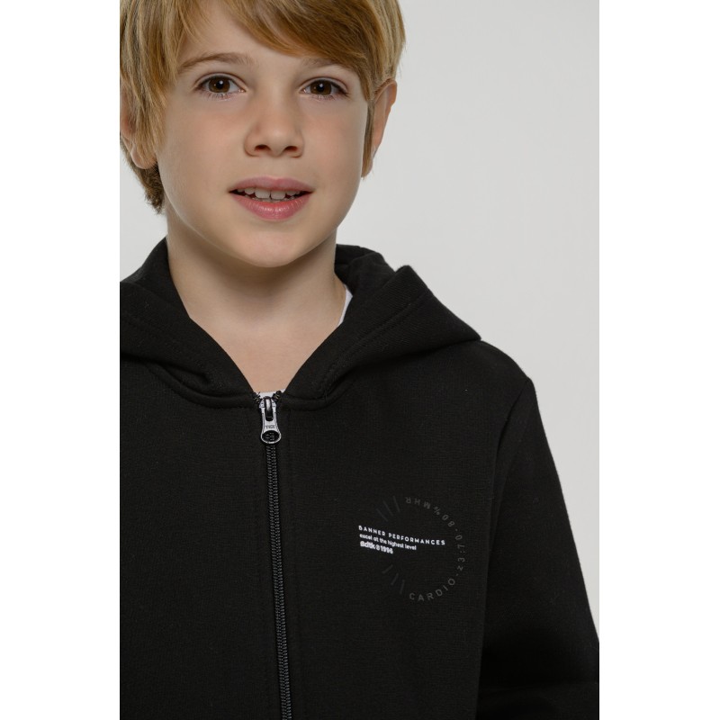 BodyTalk Παιδική ζακέτα με κουκούλα μαύρη BodyTalk Παιδική ζακέτα με κουκούλα μαύρη