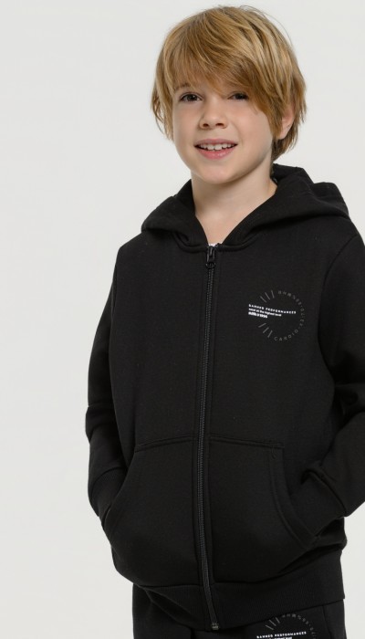 BodyTalk Παιδική ζακέτα με κουκούλα μαύρη