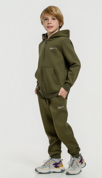 BodyTalk Παιδική ζακέτα με κουκούλα χακί