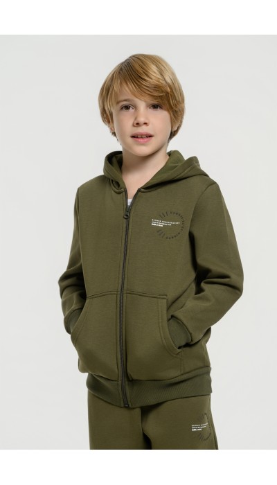 BodyTalk Παιδική ζακέτα με κουκούλα χακί