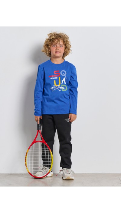 BodyTalk Παιδική μπλούζα μακρυμάνικη βαμβακερή μπλε BodyTalk Παιδική μπλούζα μακρυμάνικη βαμβακερή μπλε