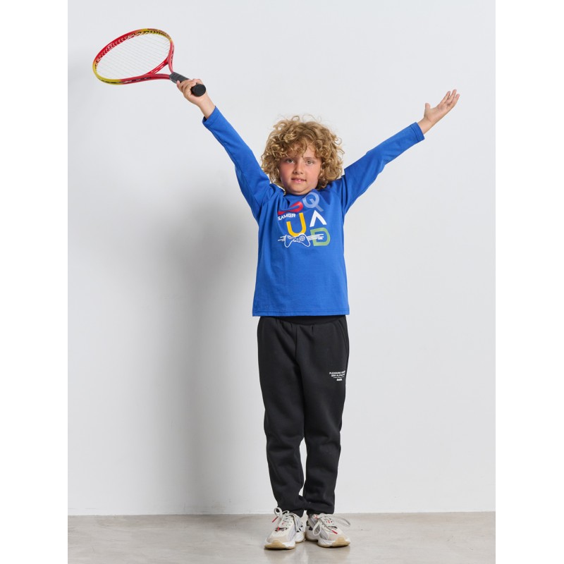 BodyTalk Παιδική μπλούζα μακρυμάνικη βαμβακερή μπλε BodyTalk Παιδική μπλούζα μακρυμάνικη βαμβακερή μπλε