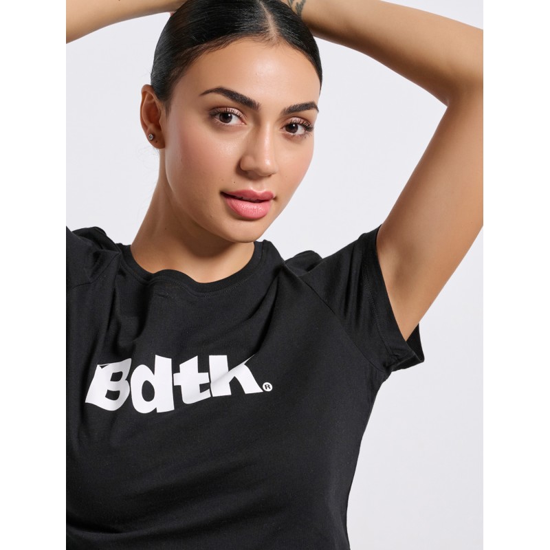 BodyTalk Γυναικεία κοντομάνικη μπλούζα μαύρη