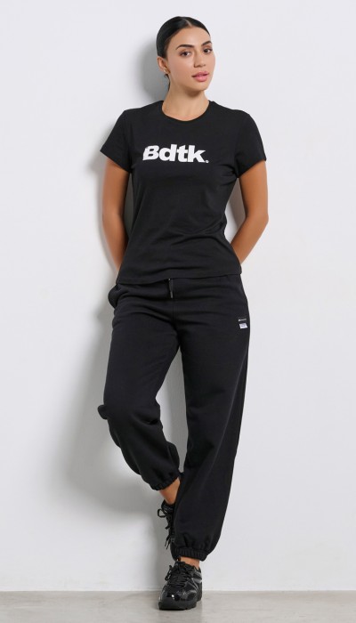 BodyTalk Γυναικεία κοντομάνικη μπλούζα μαύρη