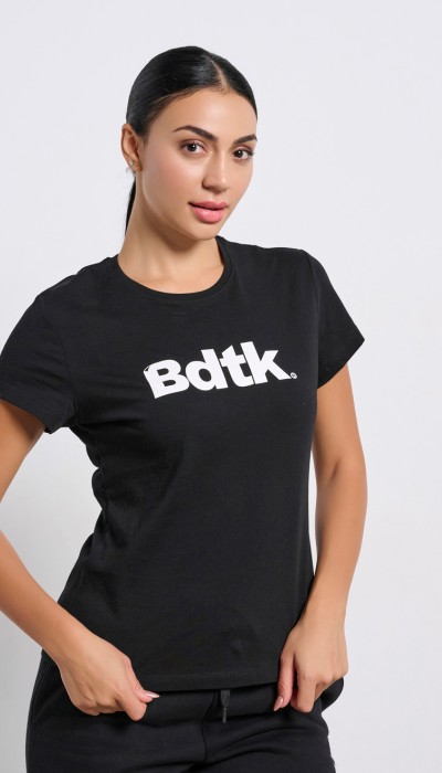 BodyTalk Γυναικεία κοντομάνικη μπλούζα μαύρη