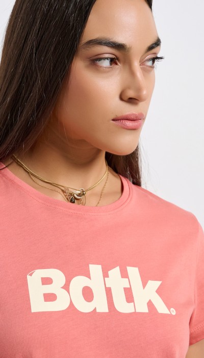 BodyTalk Γυναικεία κοντομάνικη μπλούζα σωμόν