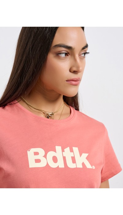 BodyTalk Γυναικεία κοντομάνικη μπλούζα σωμόν BodyTalk Γυναικεία κοντομάνικη μπλούζα σωμόν