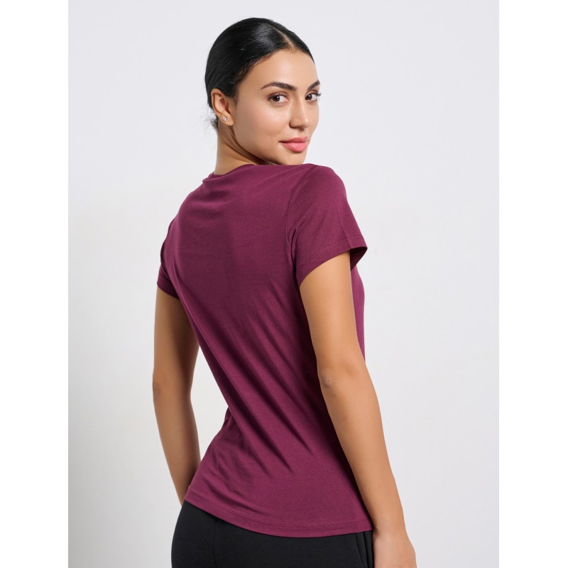 BodyTalk Γυναικεία κοντομάνικη μπλούζα μπορντώ