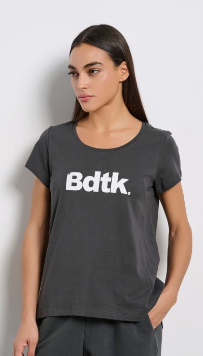 BodyTalk Γυναικεία κοντομάνικη μπλούζα γκρι