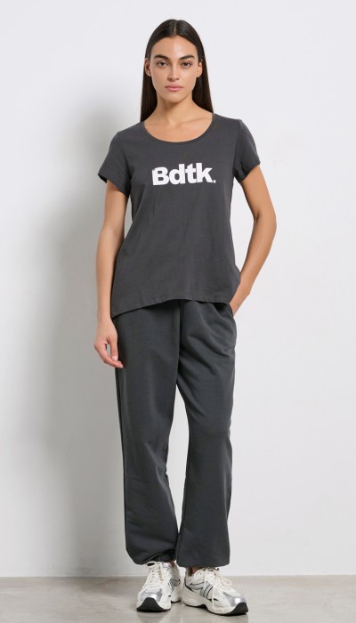 BodyTalk Γυναικεία κοντομάνικη μπλούζα γκρι