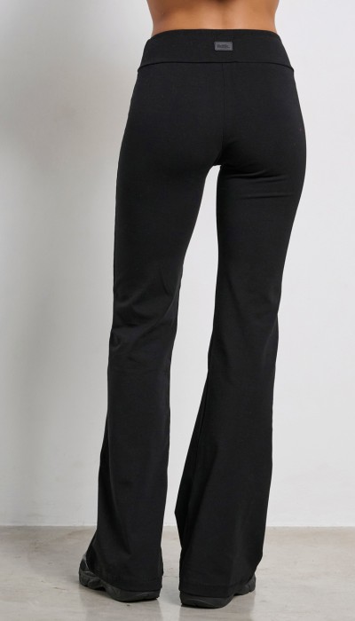 BodyTalk Γυναικείο ψηλόμεσο κολάν καμπάνα μαύρο