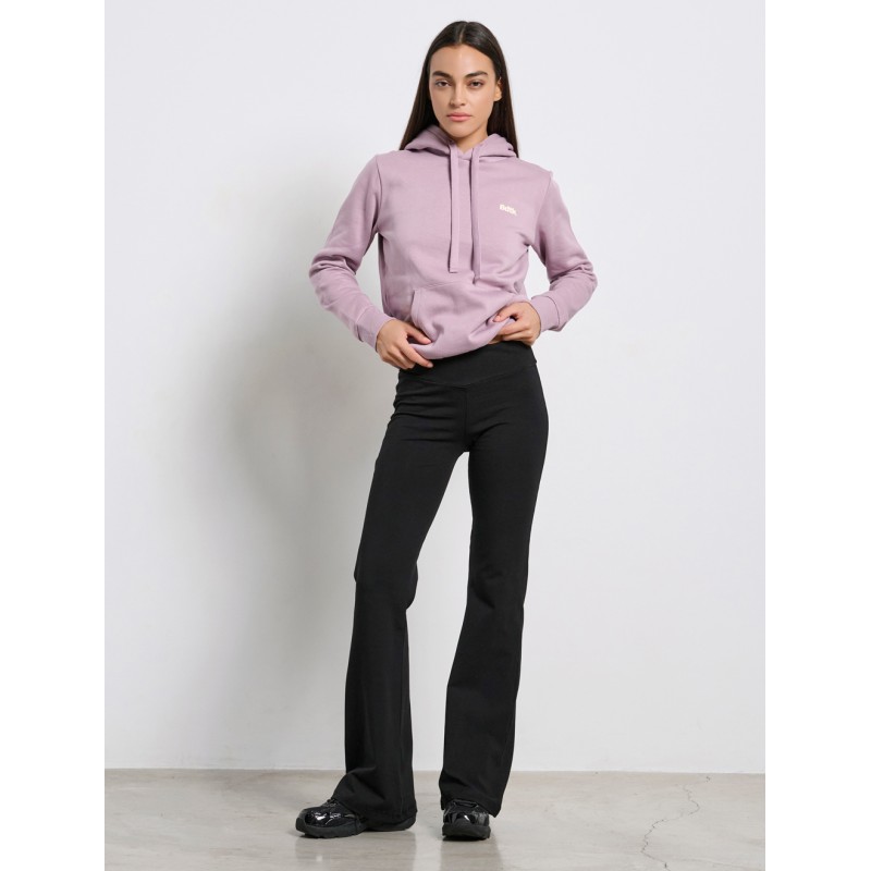 BodyTalk Γυναικείο ψηλόμεσο κολάν καμπάνα μαύρο