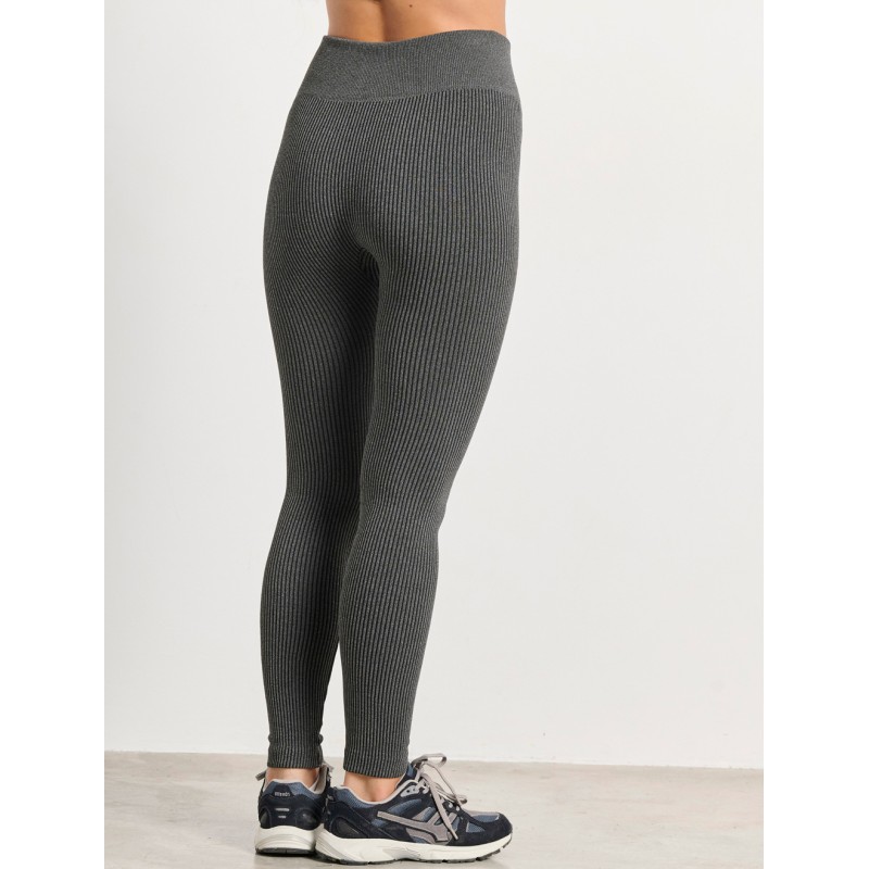 BodyTalk Γυναικείο ψηλόμεσο seamless κολάν με θερμική επένδυση γκρι BodyTalk Γυναικείο ψηλόμεσο seamless κολάν με θερμική επένδυση γκρι