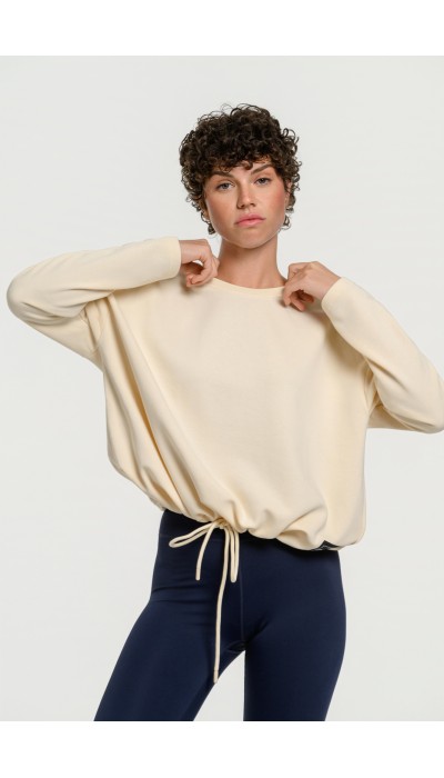 BodyTalk Γυναικεία μακρυμάνικη μπλούζα εκρού