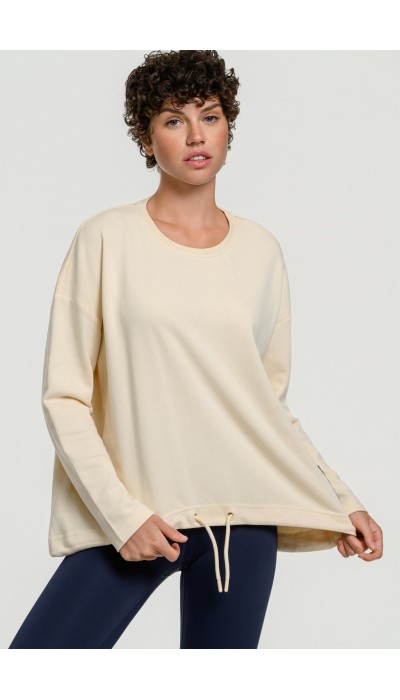 BodyTalk Γυναικεία μακρυμάνικη μπλούζα εκρού