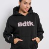 BodyTalk Γυναικεία μπλούζα φούτερ με κουκούλα μαύρη BodyTalk Γυναικεία μπλούζα φούτερ με κουκούλα μαύρη
