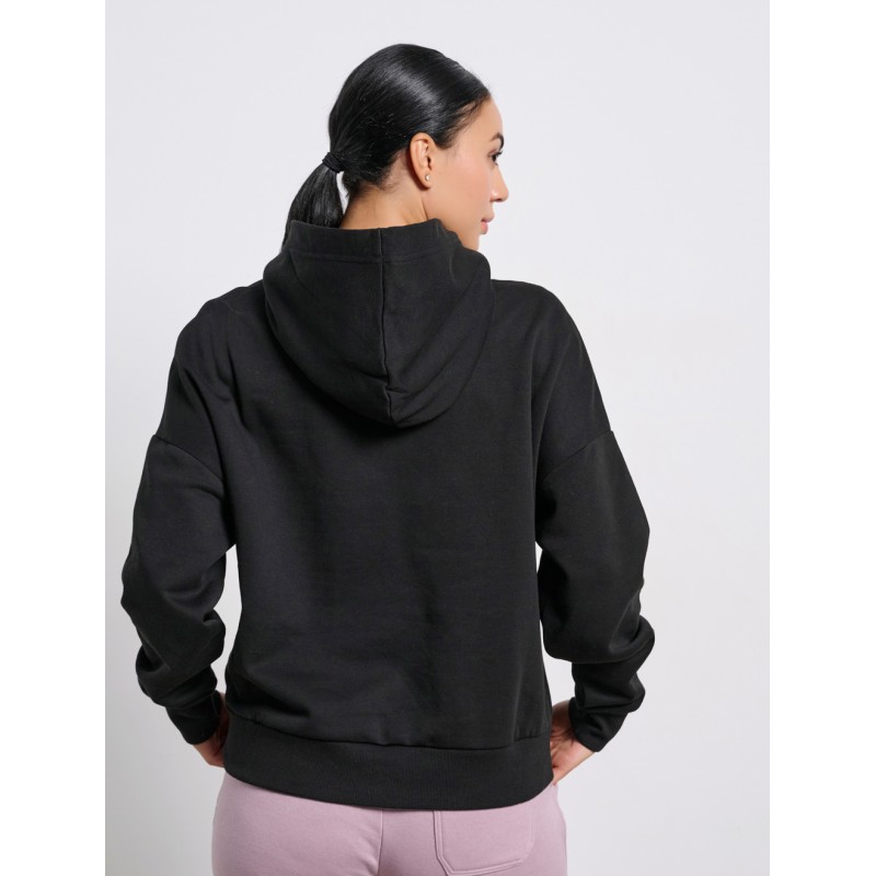BodyTalk Γυναικεία μπλούζα φούτερ με κουκούλα μαύρη BodyTalk Γυναικεία μπλούζα φούτερ με κουκούλα μαύρη
