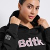 BodyTalk Γυναικεία μπλούζα φούτερ με κουκούλα μαύρη BodyTalk Γυναικεία μπλούζα φούτερ με κουκούλα μαύρη