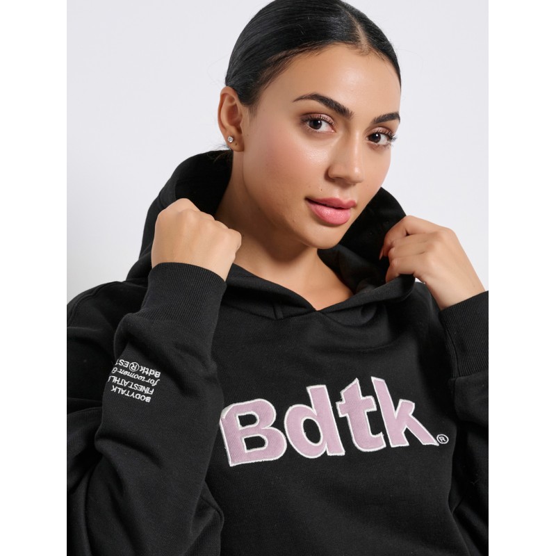 BodyTalk Γυναικεία μπλούζα φούτερ με κουκούλα μαύρη BodyTalk Γυναικεία μπλούζα φούτερ με κουκούλα μαύρη