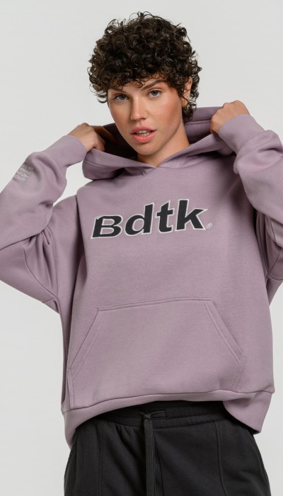 BodyTalk Γυναικεία μπλούζα φούτερ με κουκούλα λιλά