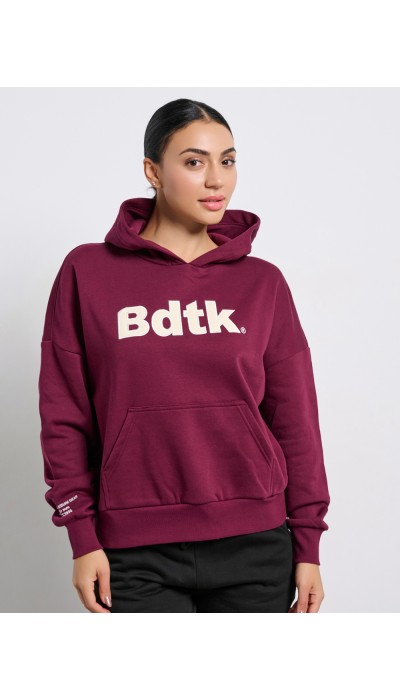 BodyTalk Γυναικεία μπλούζα φούτερ με κουκούλα μπορντώ