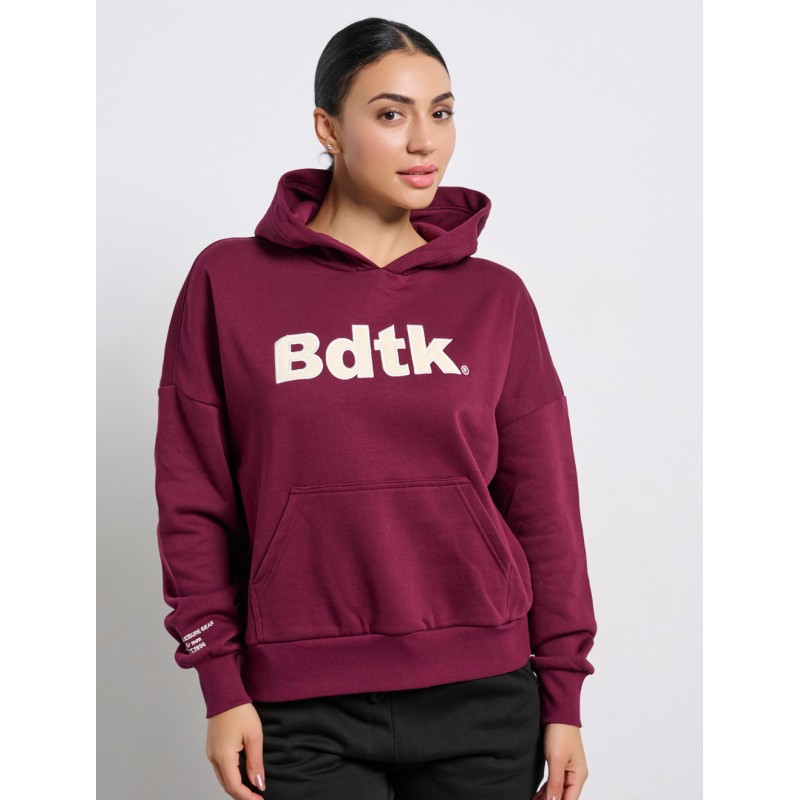 BodyTalk Γυναικεία μπλούζα φούτερ με κουκούλα μπορντώ