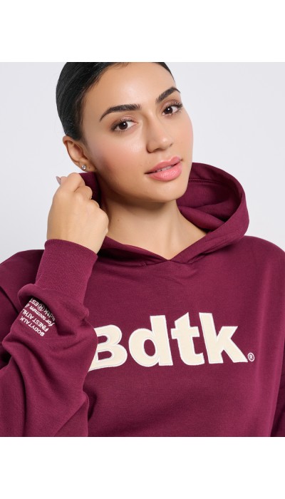 BodyTalk Γυναικεία μπλούζα φούτερ με κουκούλα μπορντώ