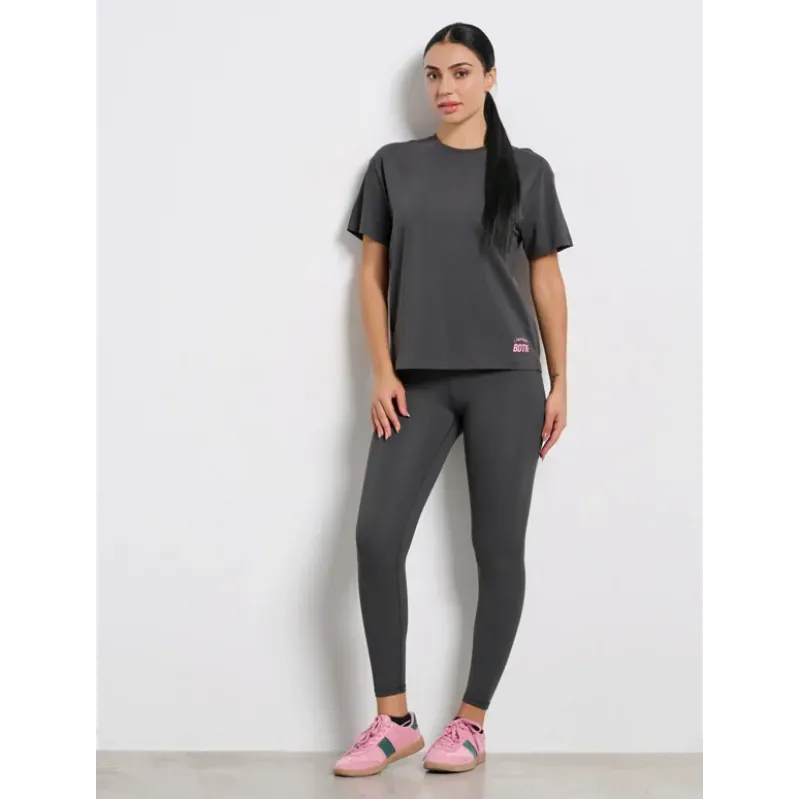 BodyTalk Γυναικείο αθλητικό ψηλόμεσο κολάν 4/4 γκρι BodyTalk Γυναικείο αθλητικό ψηλόμεσο κολάν 4/4 γκρι