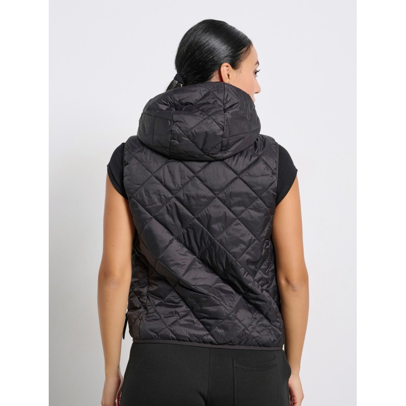 BodyTalk Γυναικείο Γιλέκο Με Κουκούλα Μαύρο