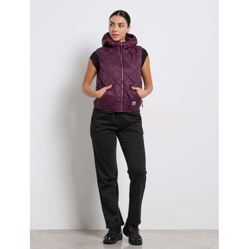 BodyTalk Γυναικείο Γιλέκο Με Κουκούλα Μπορντώ