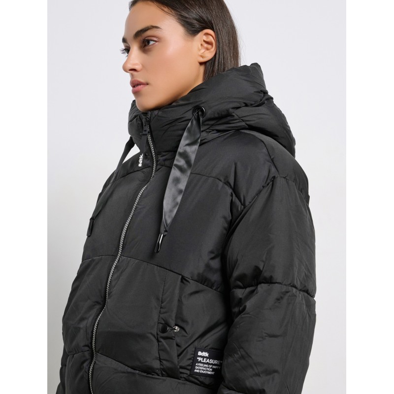 BodyTalk Γυναικείο μπουφάν με κουκούλα μαύρο