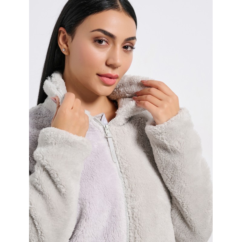 BodyTalk Γυναικεία  teddy ζακέτα με γιακά γκρι