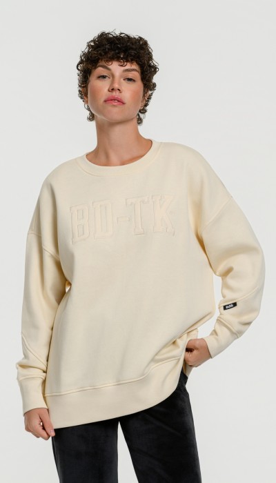 BodyTalk Γυναικεία μπλούζα  "CAPITAL LOGO" εκρού