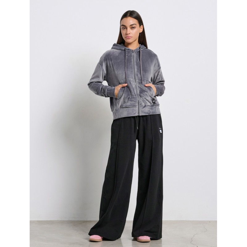 BodyTalk Γυναικεία Βελουτέ Ζακέτα Με Κουκούλα "Row" Γκρι BodyTalk Γυναικεία Βελουτέ Ζακέτα Με Κουκούλα "Row" Γκρι