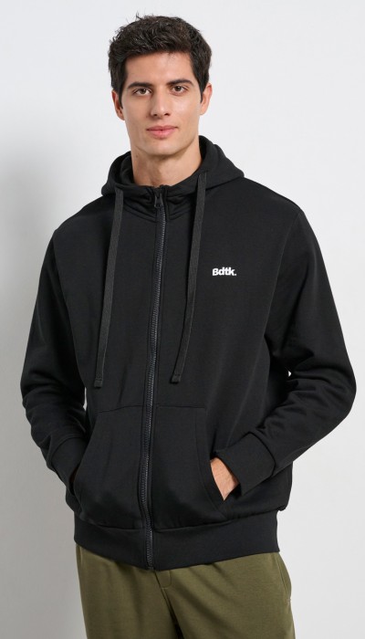 BodyTalk Ανδρική ζακέτα φούτερ με κουκούλα μαύρη