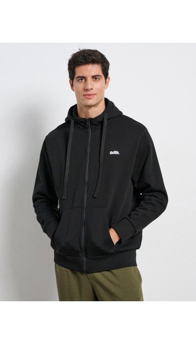 BodyTalk Ανδρική ζακέτα φούτερ με κουκούλα μαύρη
