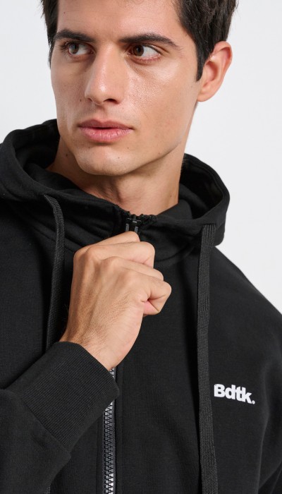 BodyTalk Ανδρική ζακέτα φούτερ με κουκούλα μαύρη