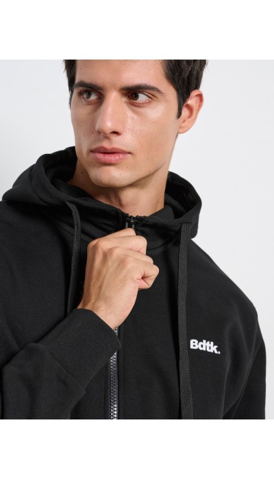 BodyTalk Ανδρική ζακέτα φούτερ με κουκούλα μαύρη BodyTalk Ανδρική ζακέτα φούτερ με κουκούλα μαύρη