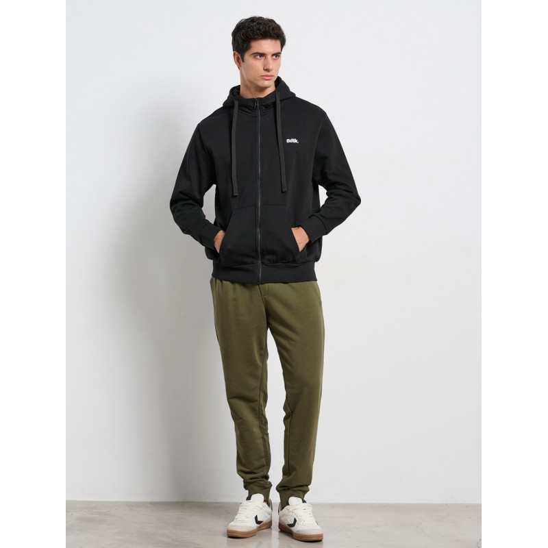 BodyTalk Ανδρική ζακέτα φούτερ με κουκούλα μαύρη BodyTalk Ανδρική ζακέτα φούτερ με κουκούλα μαύρη