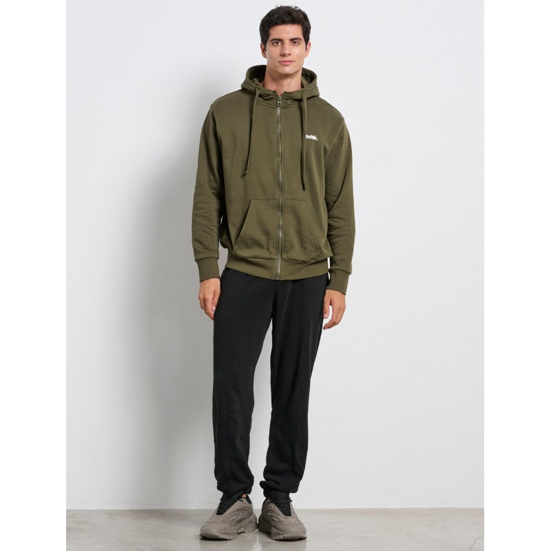 BodyTalk Ανδρική ζακέτα φούτερ με κουκούλα χακί BodyTalk Ανδρική ζακέτα φούτερ με κουκούλα χακί