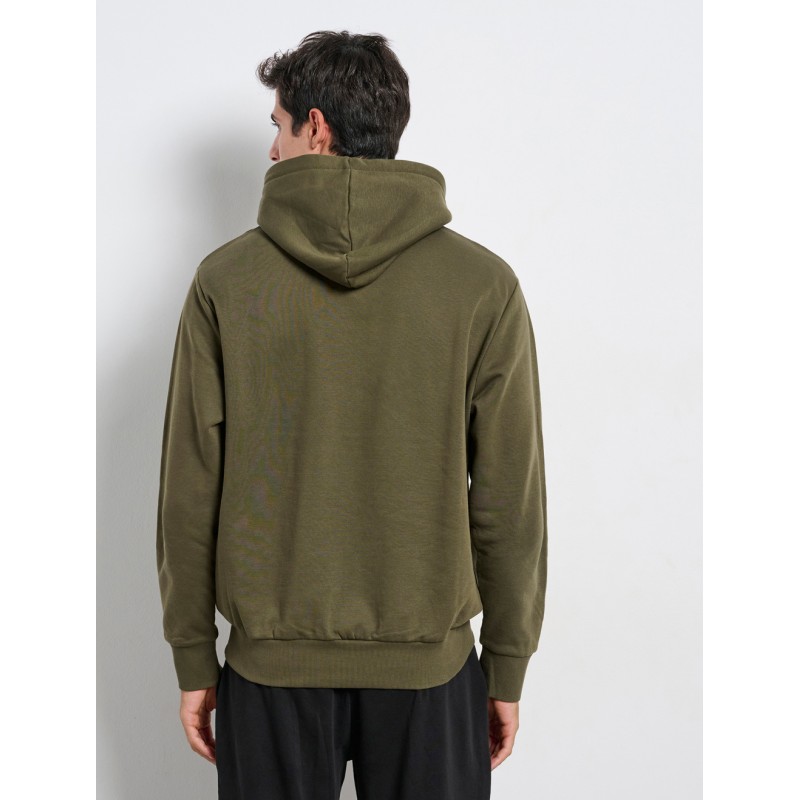 BodyTalk Ανδρική ζακέτα φούτερ με κουκούλα χακί BodyTalk Ανδρική ζακέτα φούτερ με κουκούλα χακί